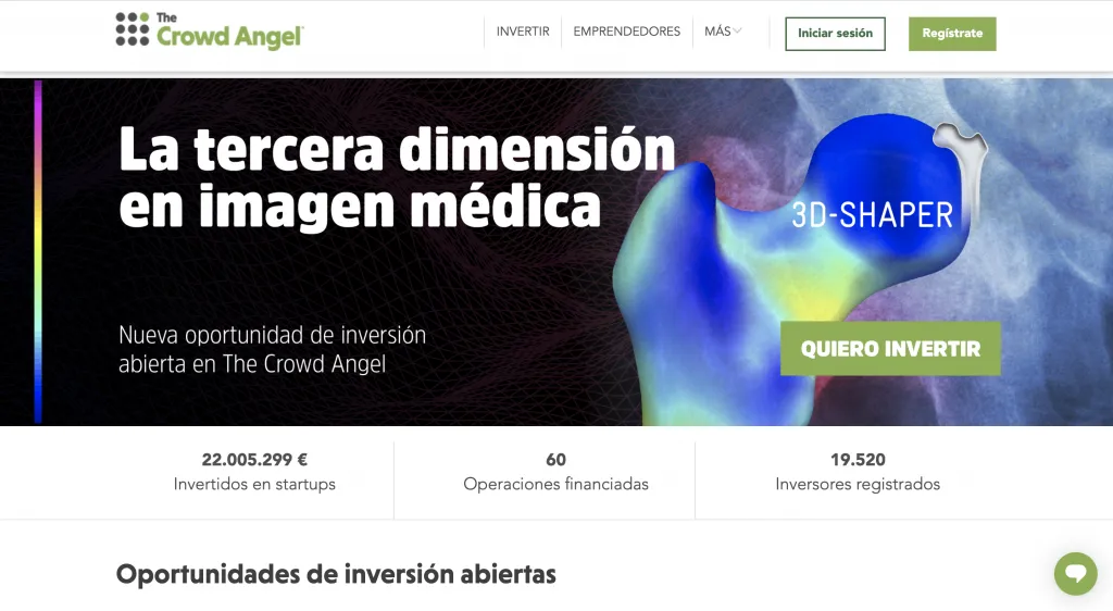 Plataforma de crowdfunding The Crowd Angel