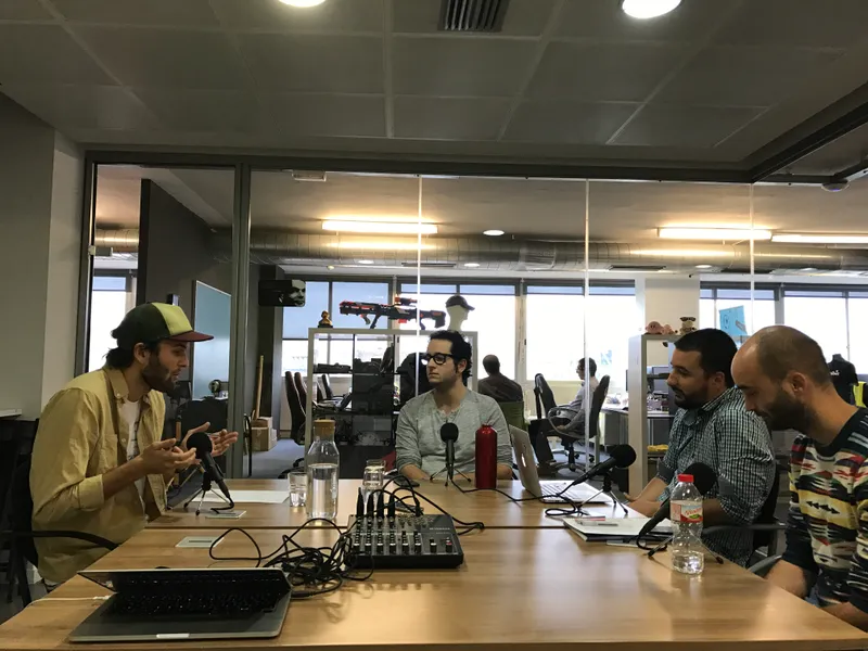 A podcast recording in itnig's early years